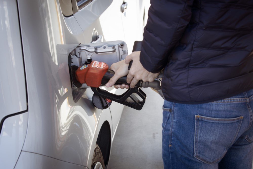 Fueling up a car