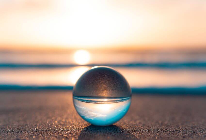 Crystal Ball By The Ocean