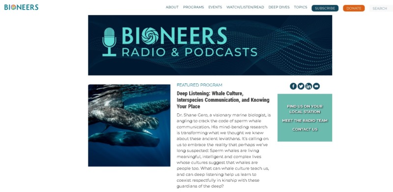 Bioneers Podcast Page
