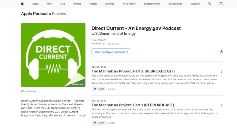 Direct Current in Apple Podcasts