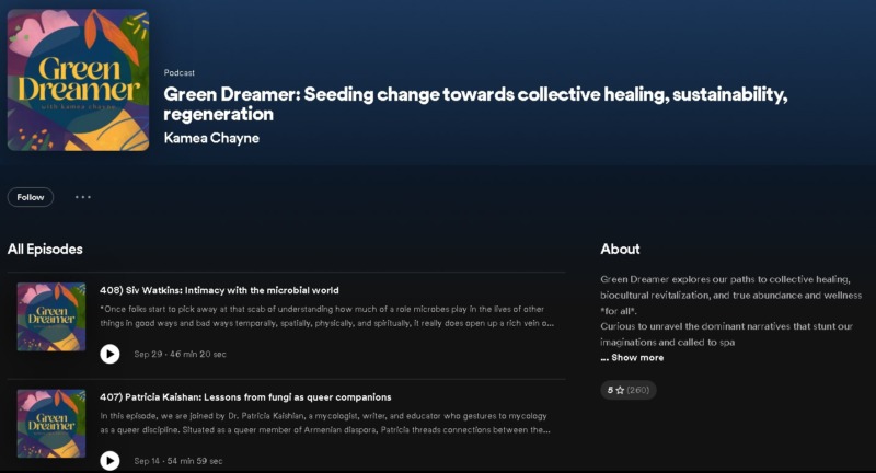 Green Dreamer Podcast in Spotify
