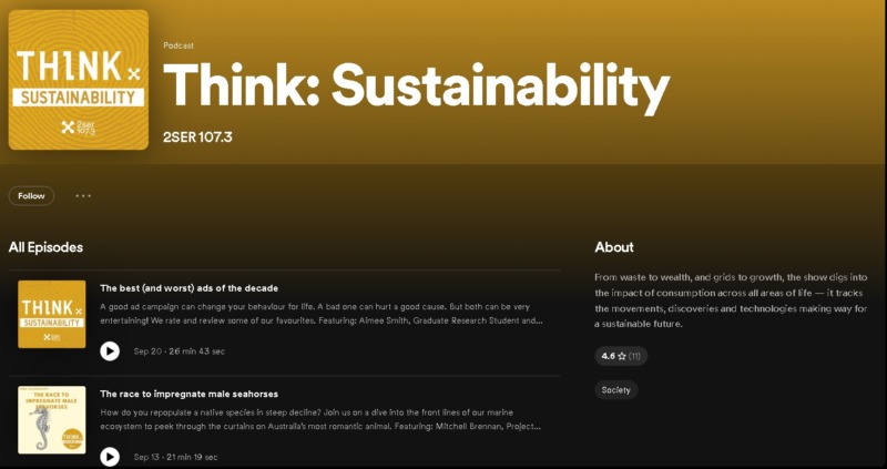 Think: Sustainability Podcast in Spotify