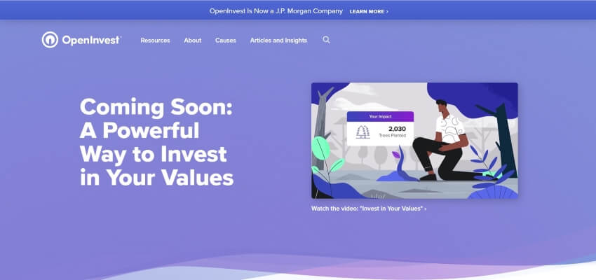 OpenInvest Website Purple Landing Page