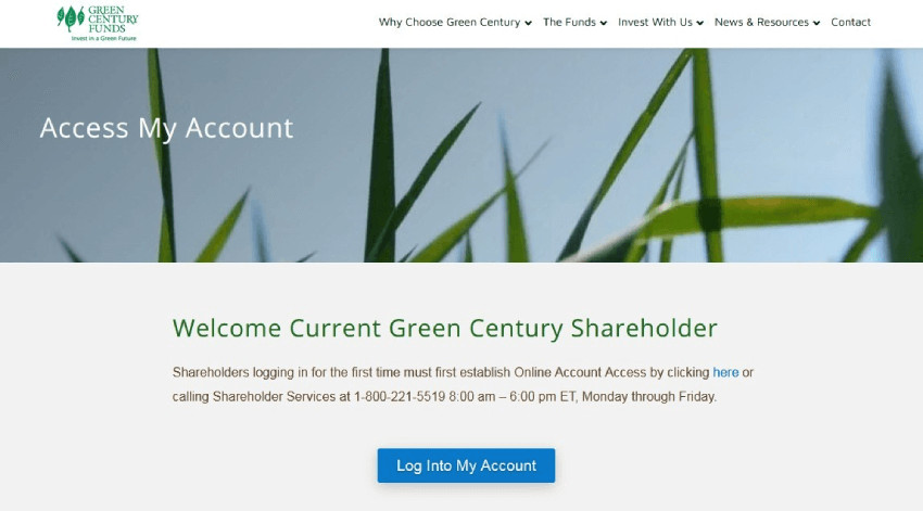 Access Your Green Century Account