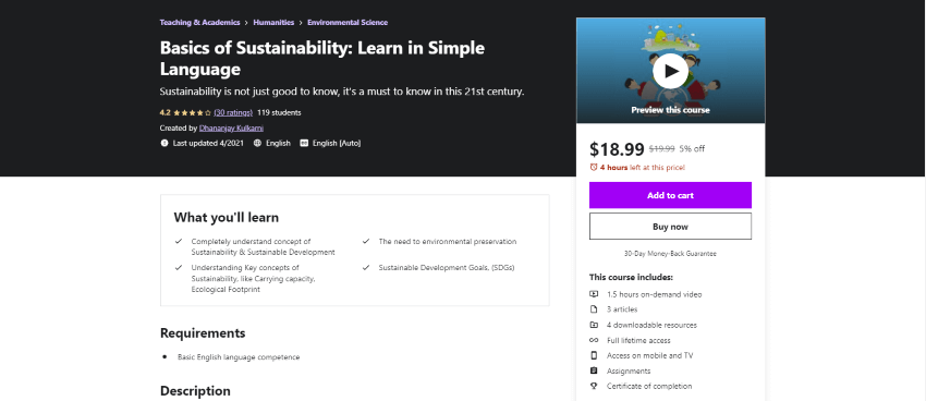 Basics of Sustainability Course