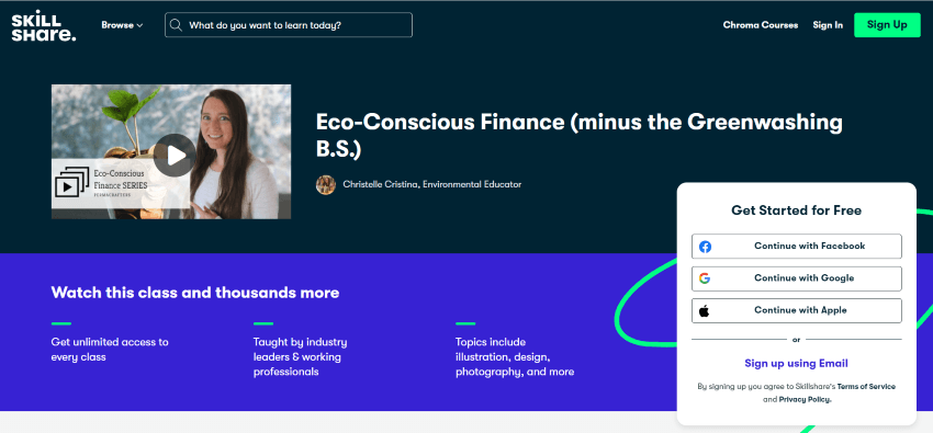 Eco-Conscious Finance (Minus the Greenwashing B.S.) Course