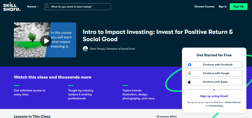 Intro to Impact Investing Invest for Positive Return & Social Good Course