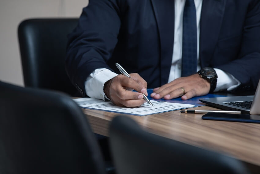 Man Working in Suit