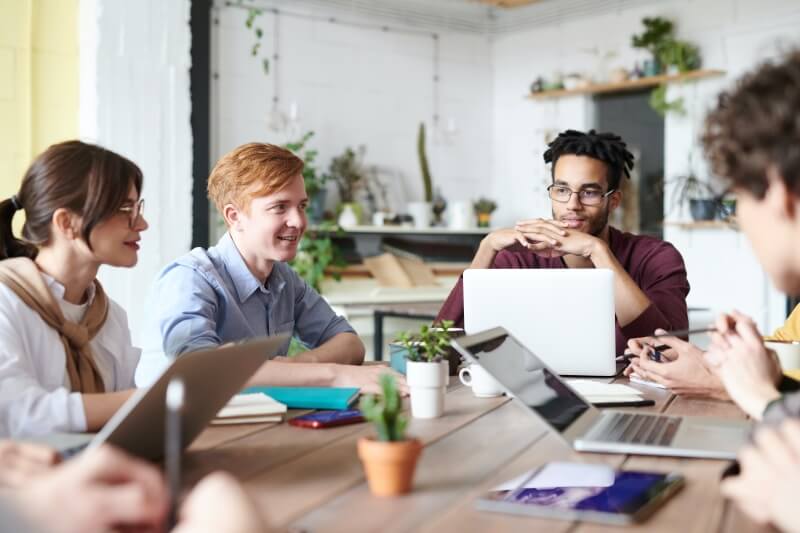 Employees Having a Meeting