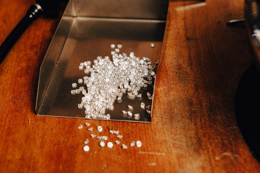 Diamonds in a table