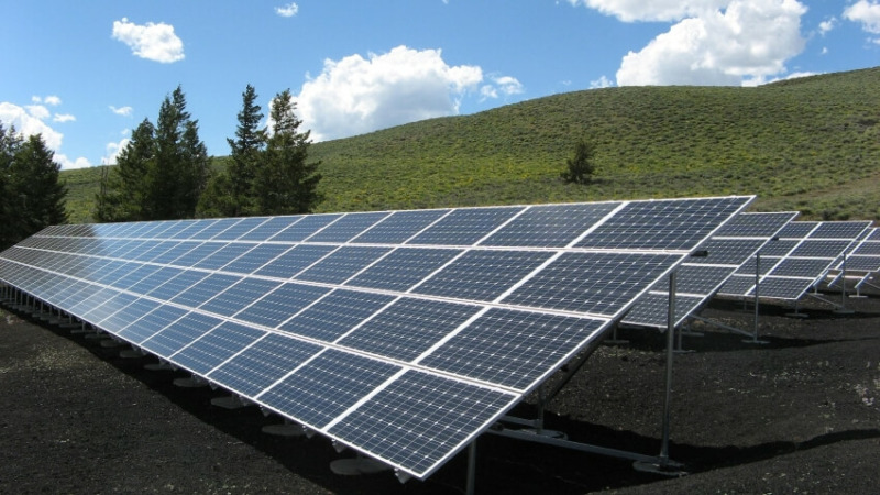 Solar Panels on a Hill