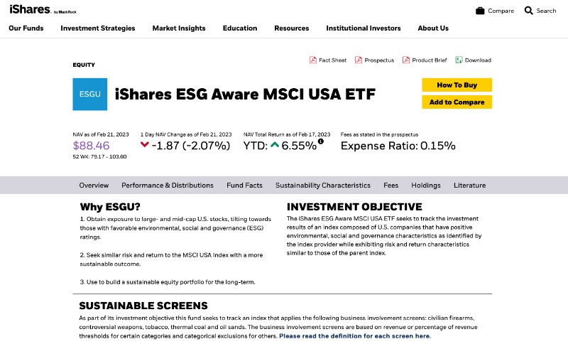 iShares ESG Aware MSCI USA ETF