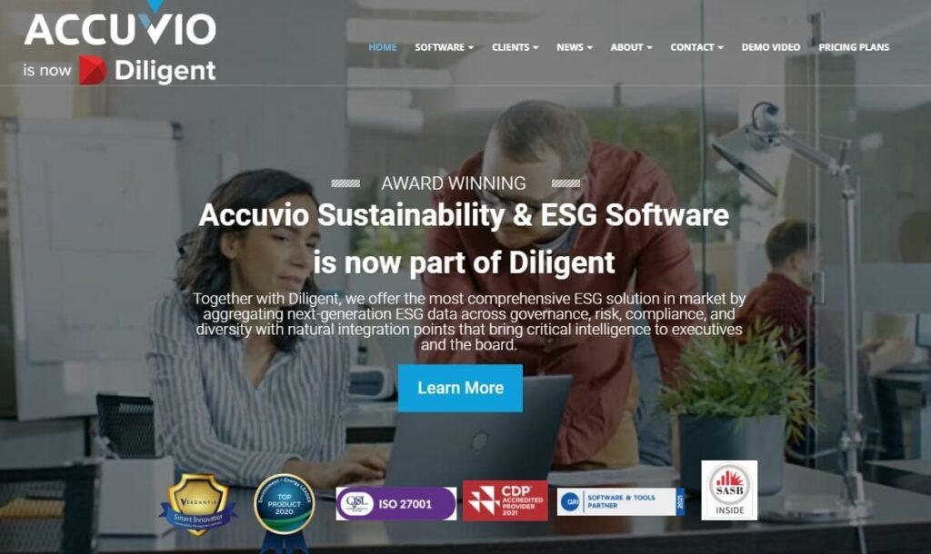 Accuvio Sustainability homepage image