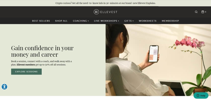 Coaching Feature in Ellevest