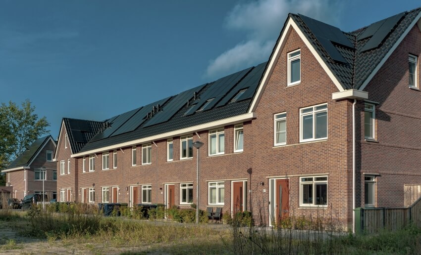 Huge House with Rooftop Solar Panels