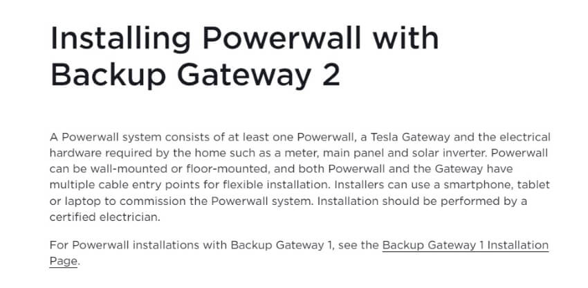 Guide for Installing Tesla Powerwall