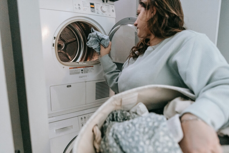 Woman Doing a Laundry