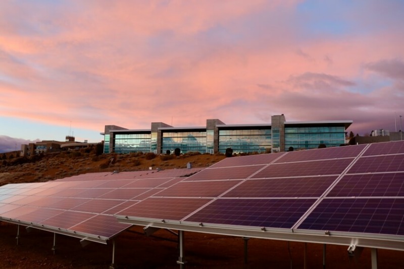 Set of Solar Panels and The Sky