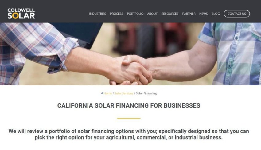 Coldwell Solar Homepage