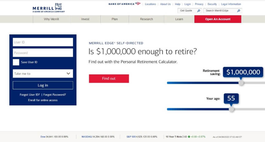 Merrill Edge Homepage