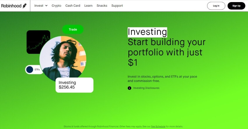 Robinhood Homepage