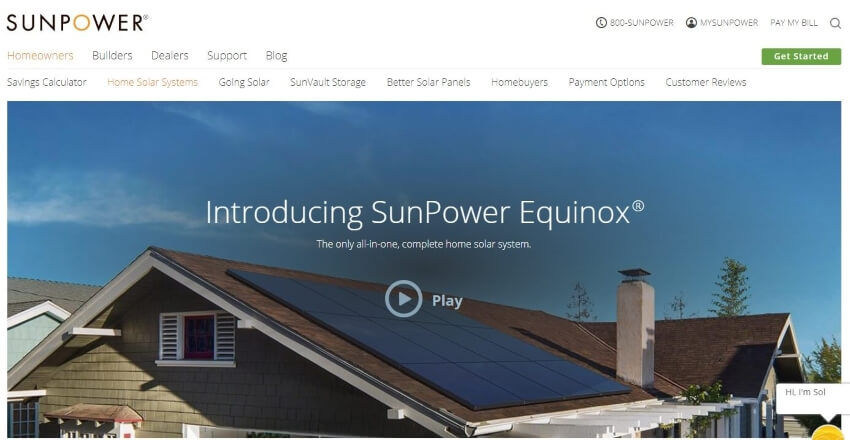 SunPower Solar Panels Homepage