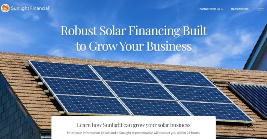 Sunlight Financial Homepage