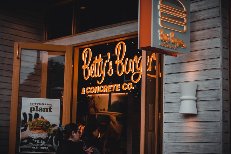 Entrance of Betty's Burgers & Concrete