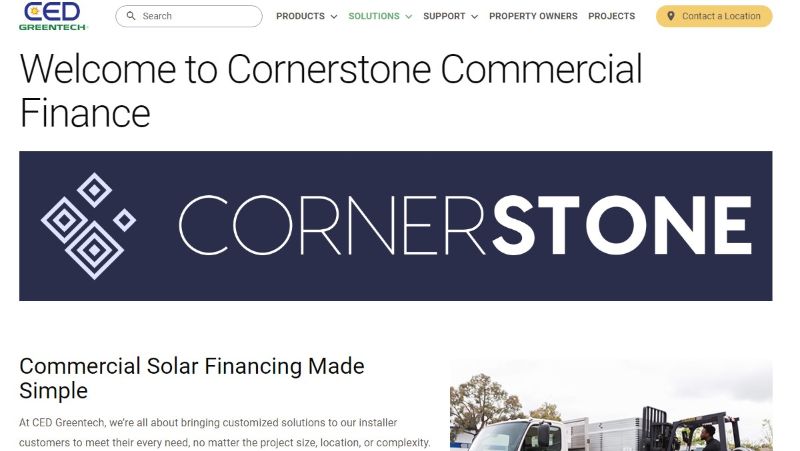 Cornerstone Commercial Finance Homepage