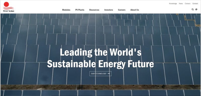 First Solar Homepage