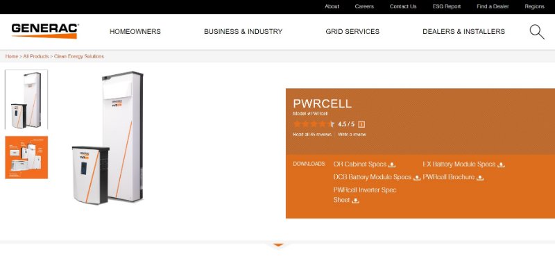 Generac PWRcell Webpage