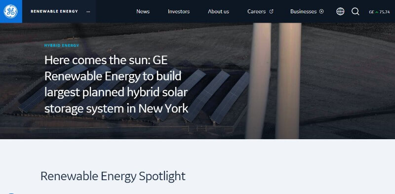 General Electric Homepage