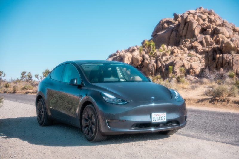 Tesla Model Y on the Road