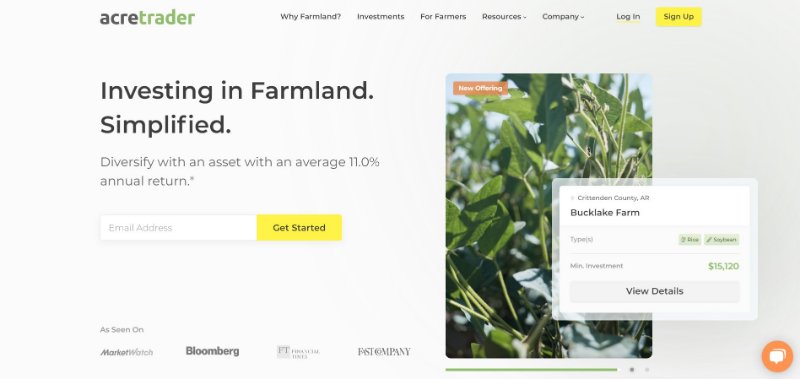 AcreTrader Landing Page