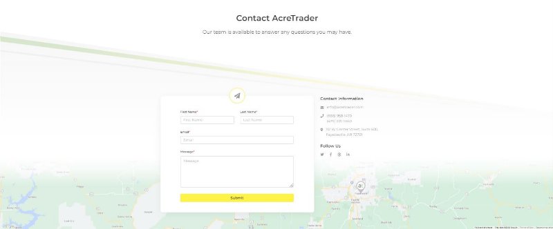 Contact AcreTrader Section