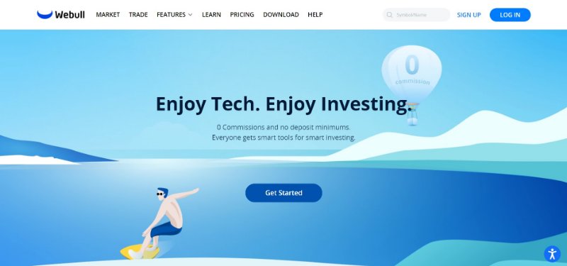 Webull Landing Page