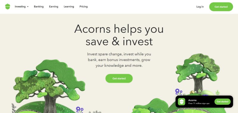 Acorns Website