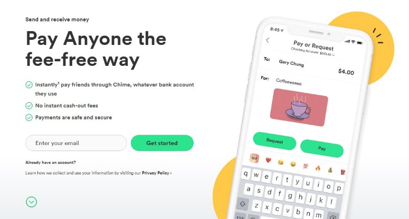 Chime Send and Receive Money Features