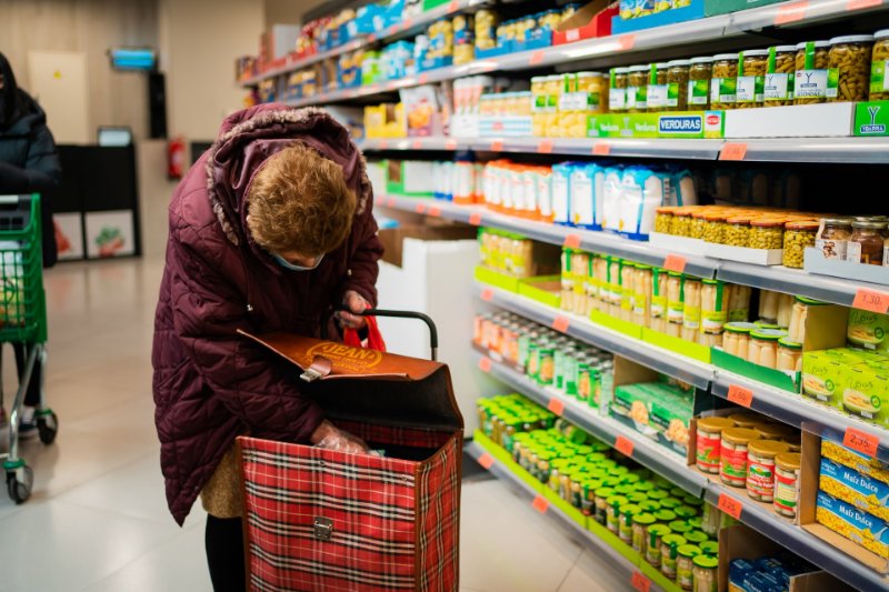 Old Woman Grocery Shopping