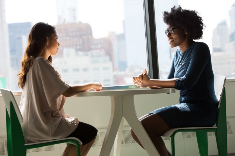 Women in a Serious Discussion