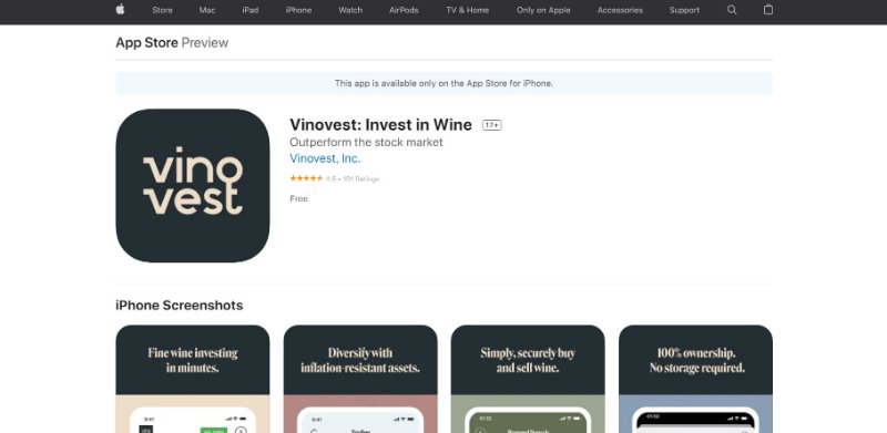 Vinovest IOS App