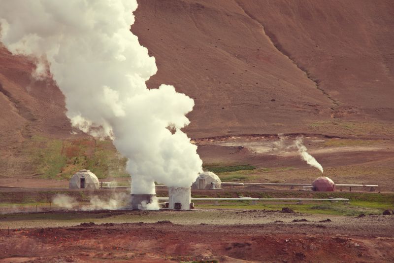 Geothermal Station with Steam