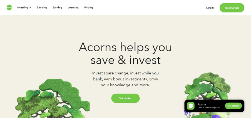 Acorns Website