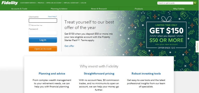 Fidelity Website