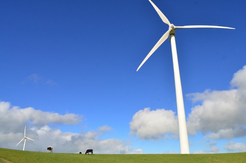 A skyline with Wind Turbines