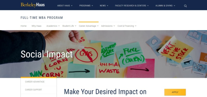 Social Impact Program in Berkeley Haas