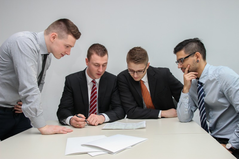 Group of businessman on a meeting