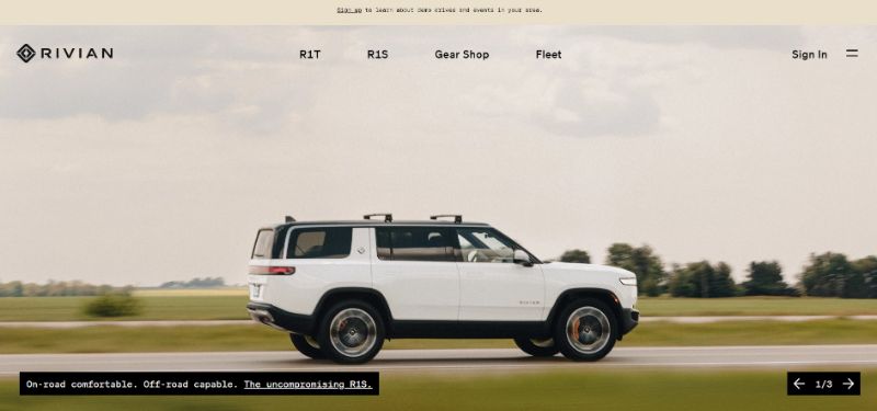 Rivian Automotive Inc. Homepage