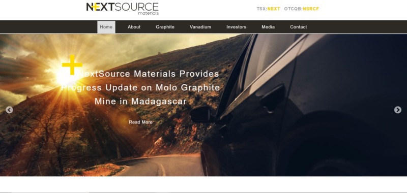 NextSource Materials Inc. Homepage
