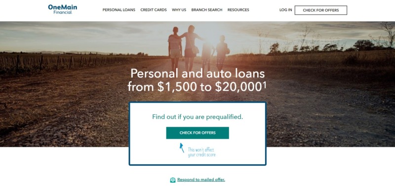 One Main Financial Homepage